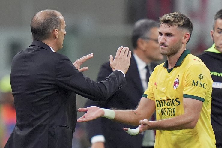 Massimiliano Allegri e Santiago Gimenez